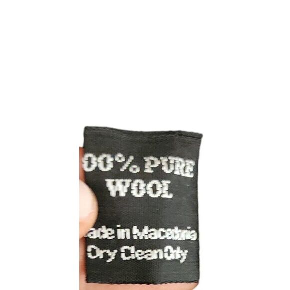 Vintage 80s Windowpane Check Double Breasted Boxy Blazer Womens Size 10 Black Wo - Picture 8 of 9